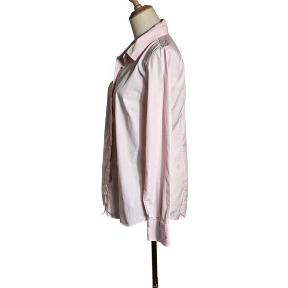 J. CREW Haberdashery Pink and White Button Down Top - Picture 5 of 6